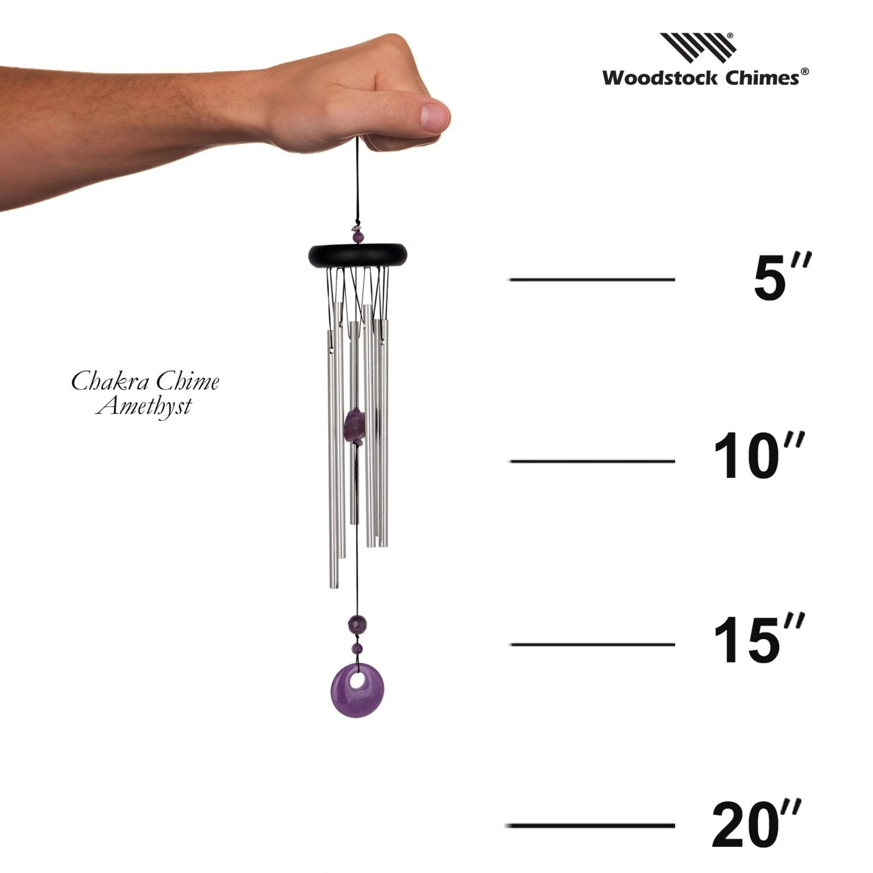 Woodstock Chakra Chimes - Amethyst - Image 4