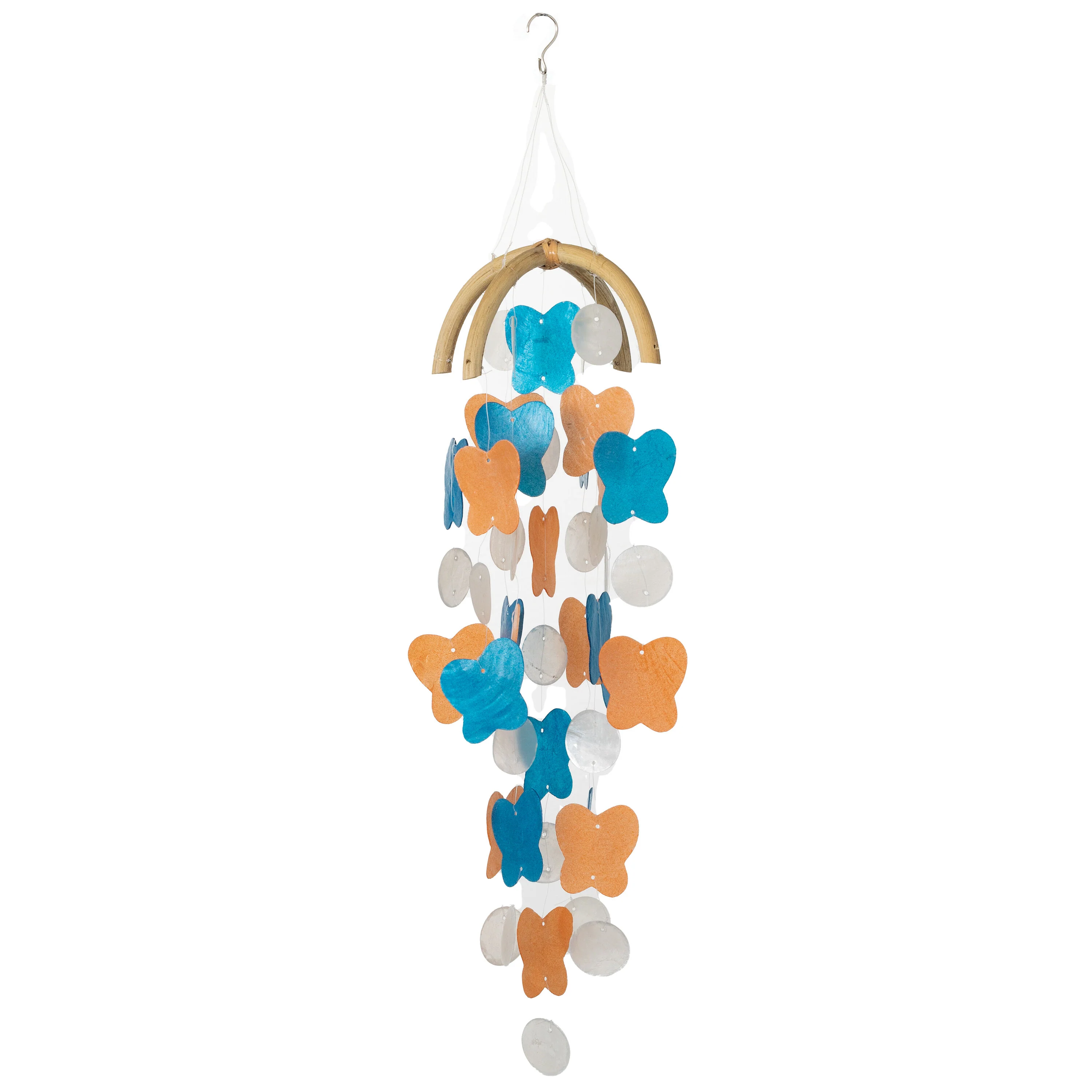 Butterfly Capiz - Sky Blue/Marigold