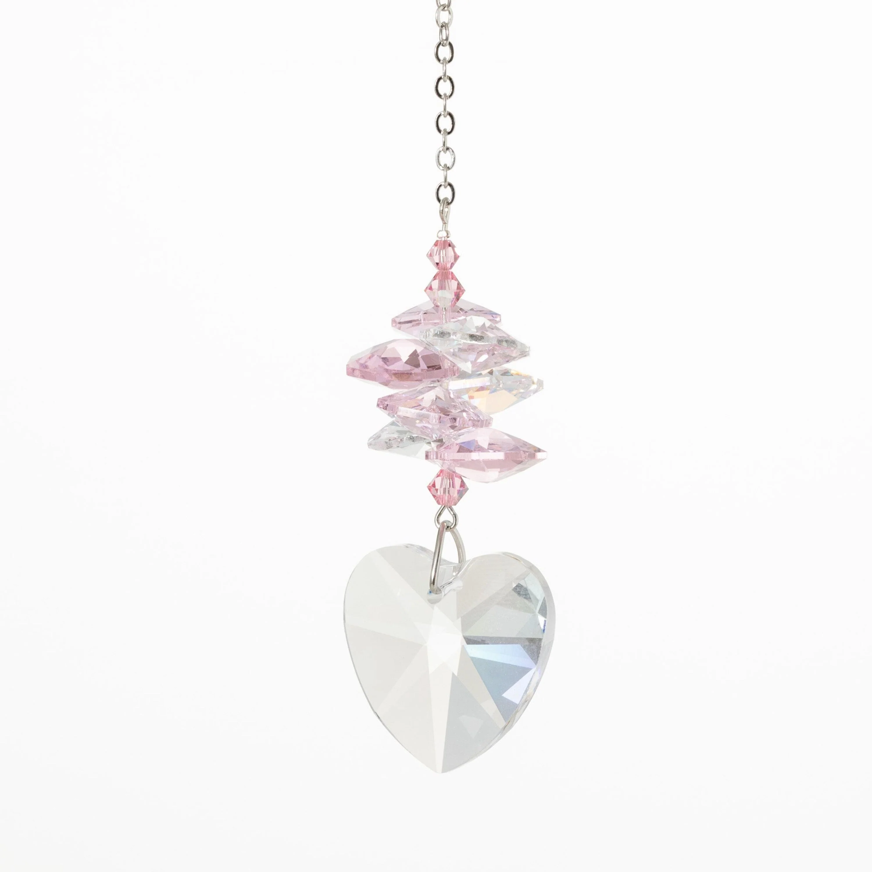 Crystal Heart Cascade - Rose