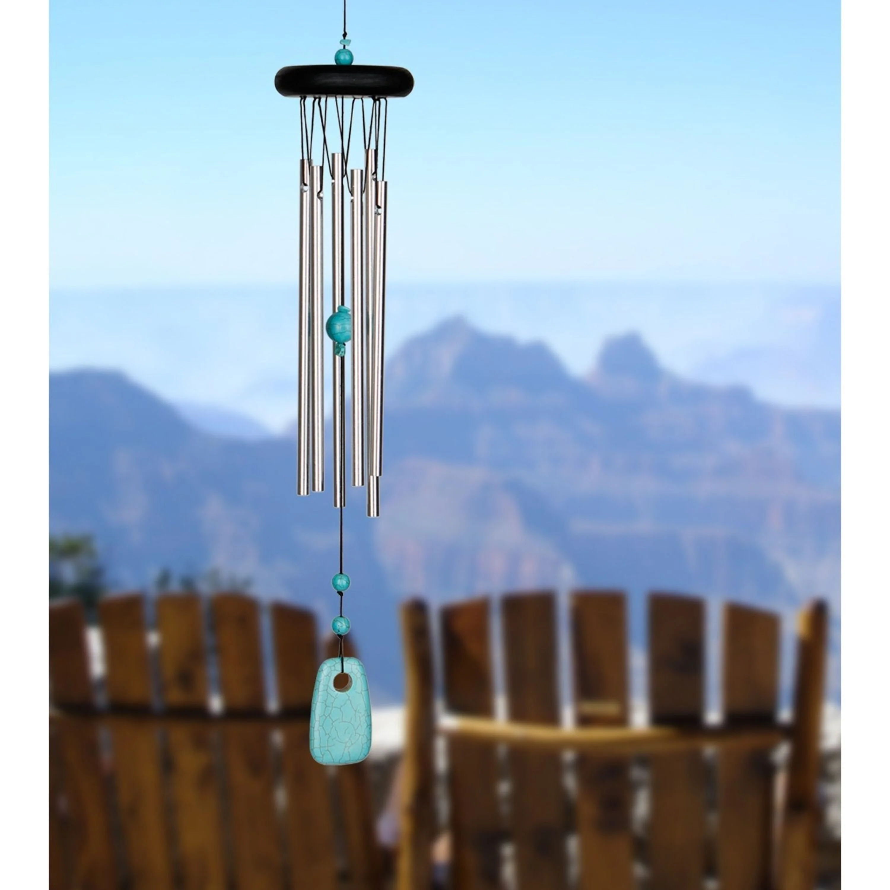 Woodstock Chakra Chimes - Turquoise - Image 2