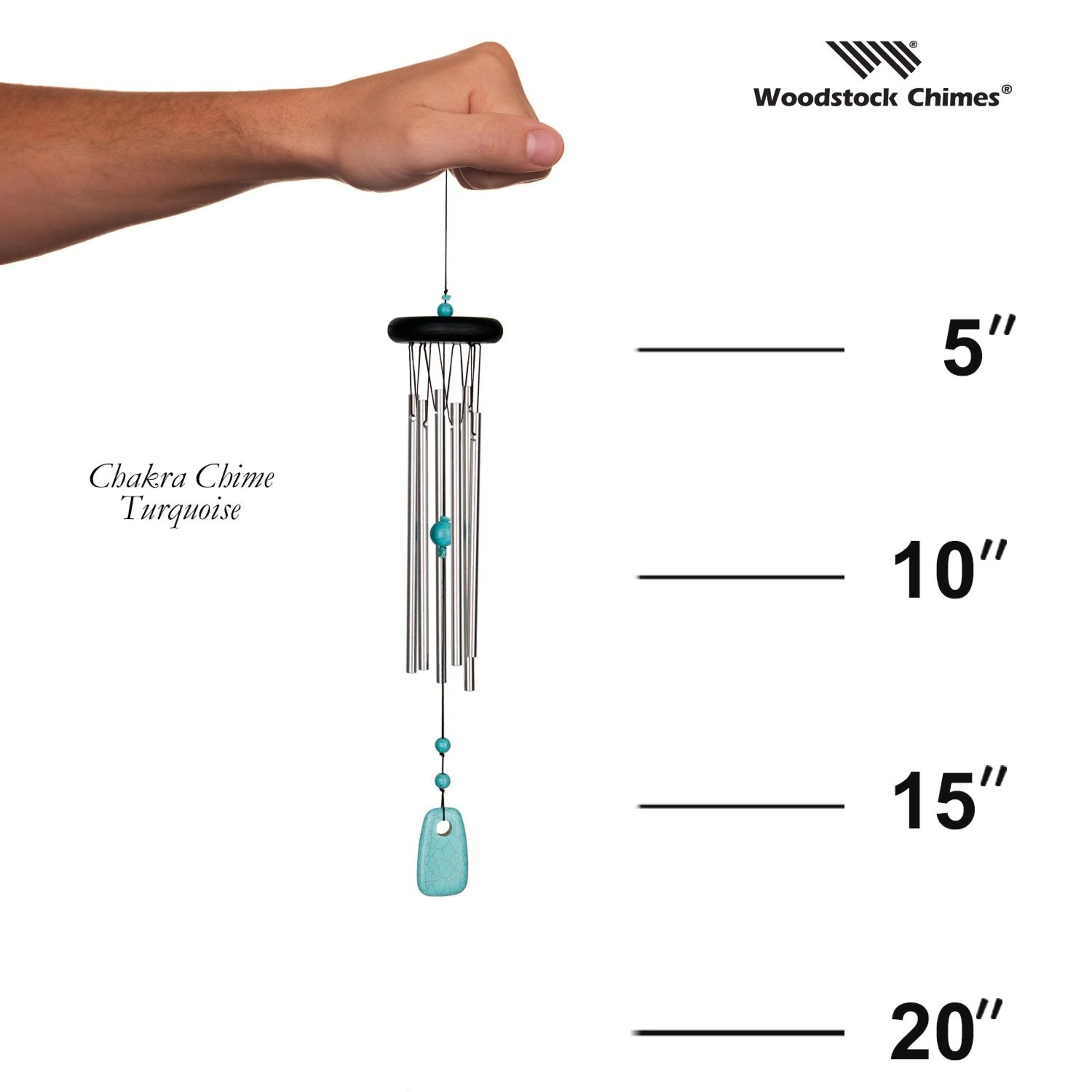 Woodstock Chakra Chimes - Turquoise - Image 4