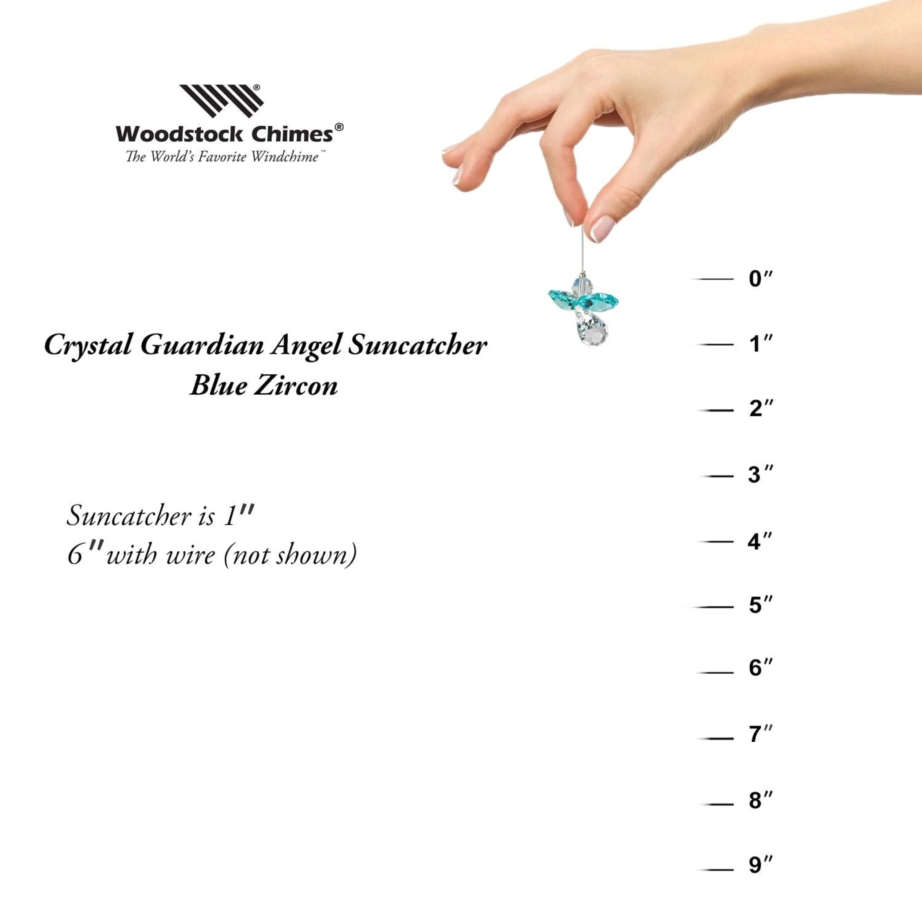 Crystal Guardian Angel-Blue Zircon - Image 3