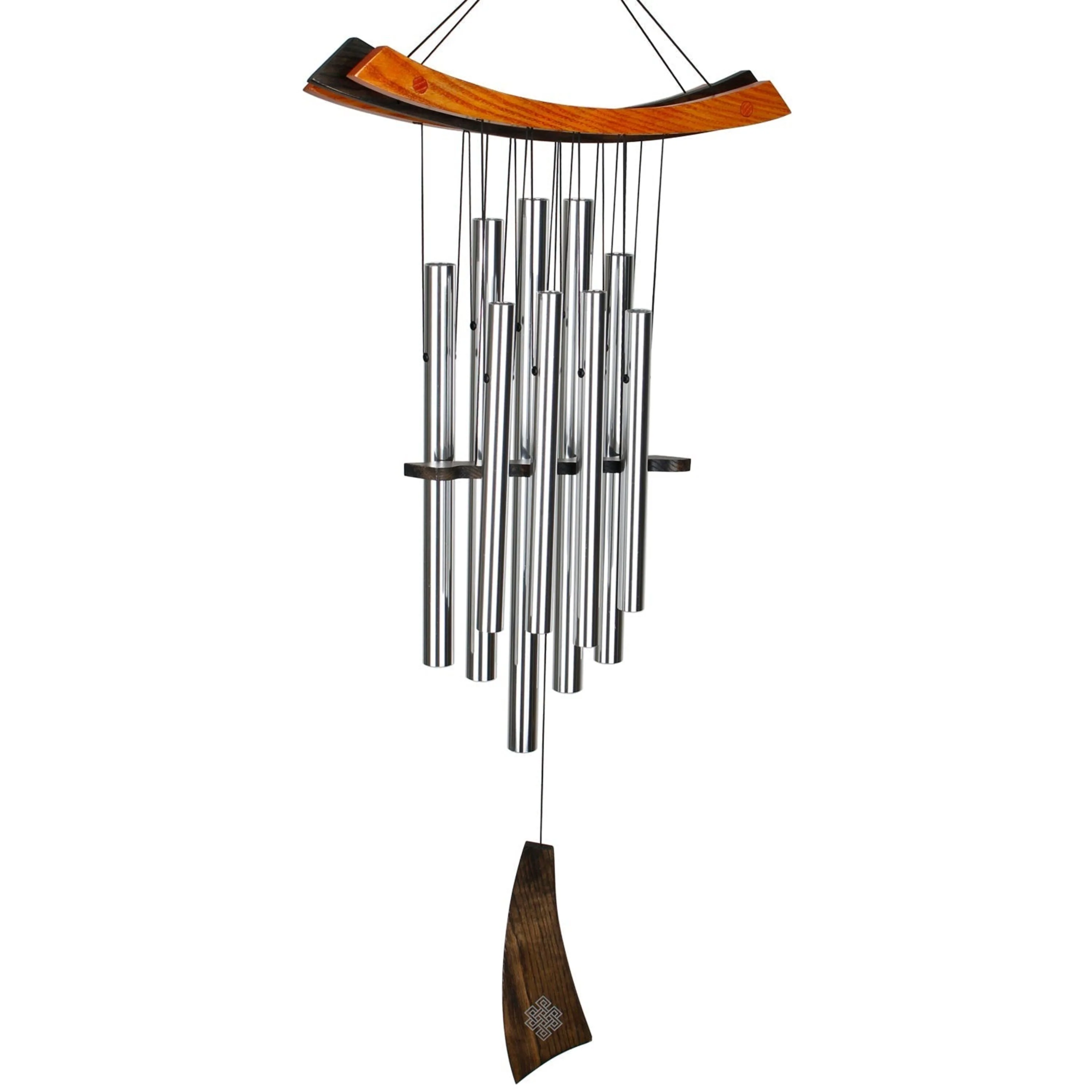 Multi-Toned Ash And Aluminum Healing Chime In A Black And Cherry Finish