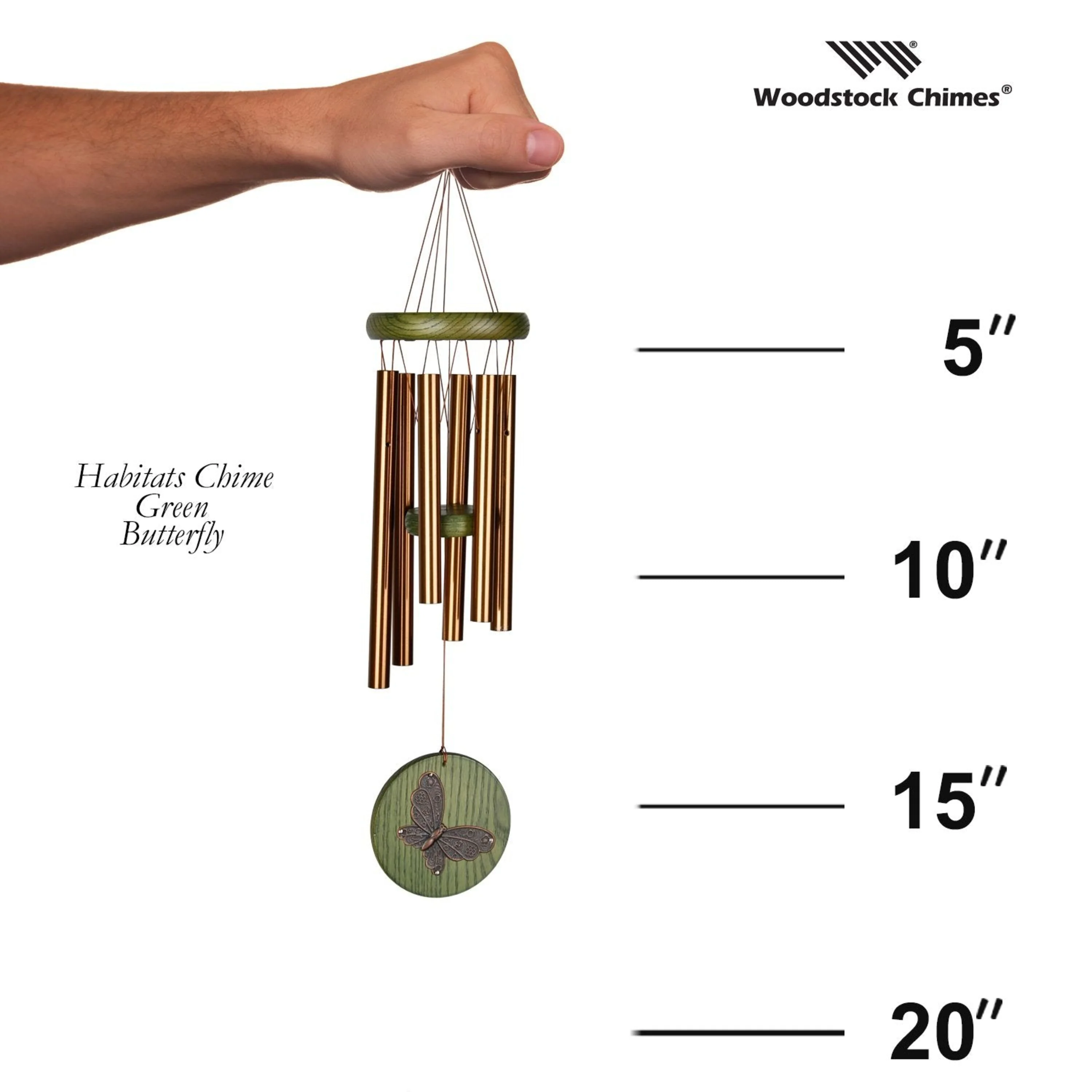 Habitats Chime - Green, Butterfly - Image 4