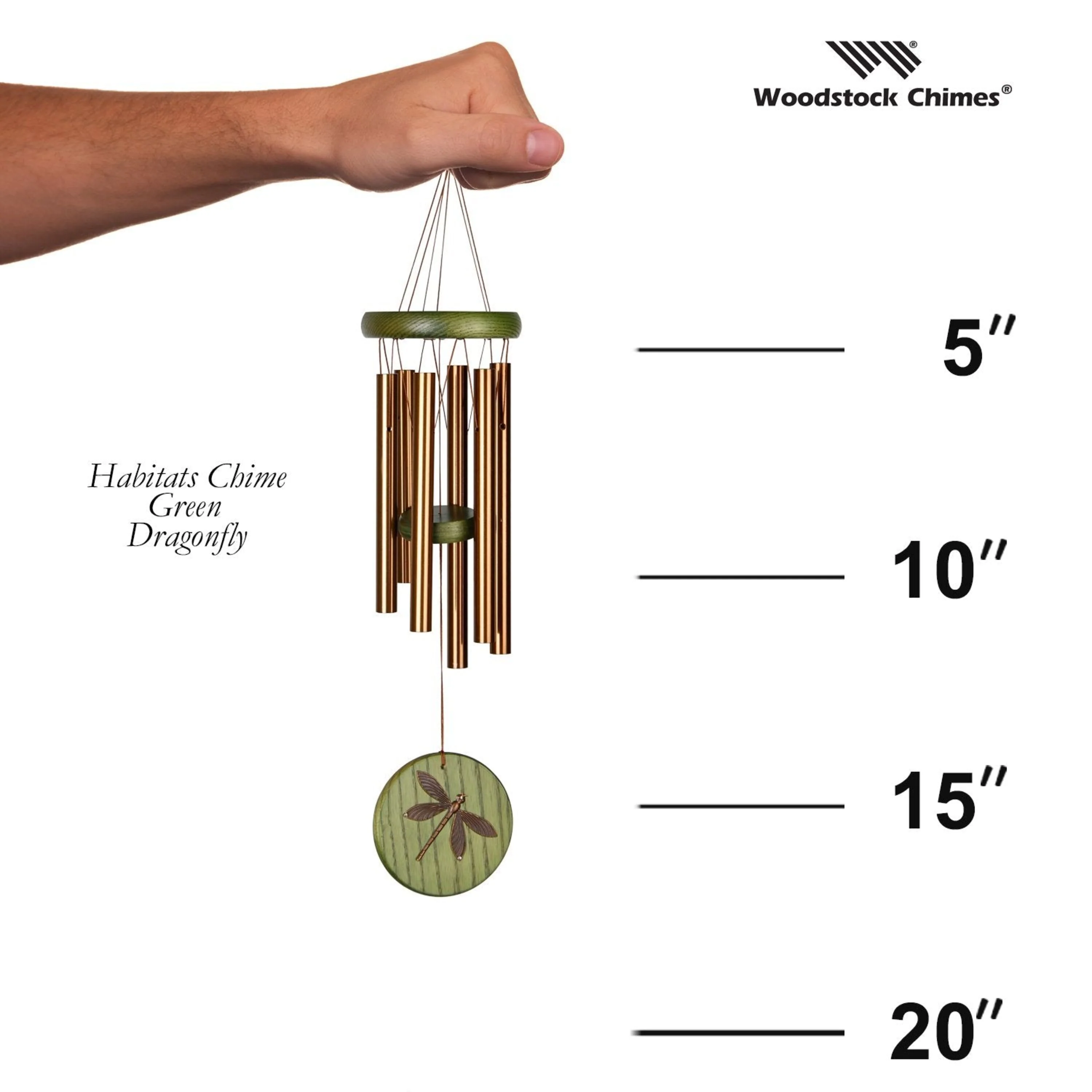 Habitats Chime - Green, Dragonfly - Image 4
