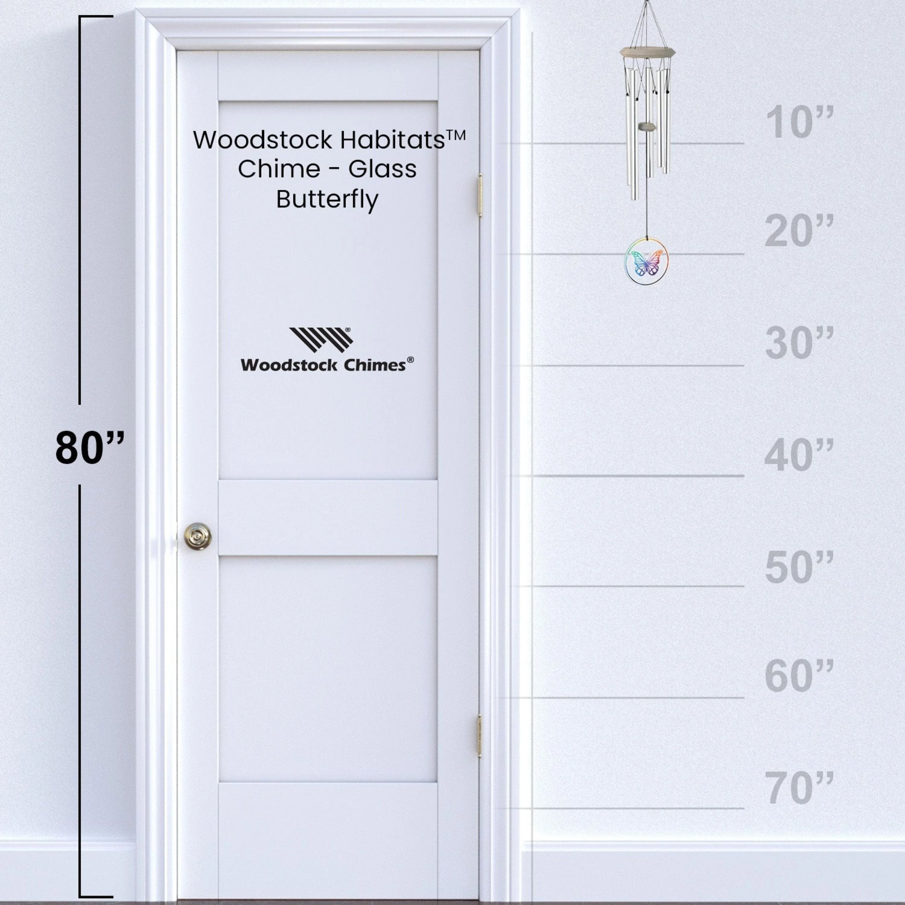 Habitats Chime - Glass, Butterfly - Image 6