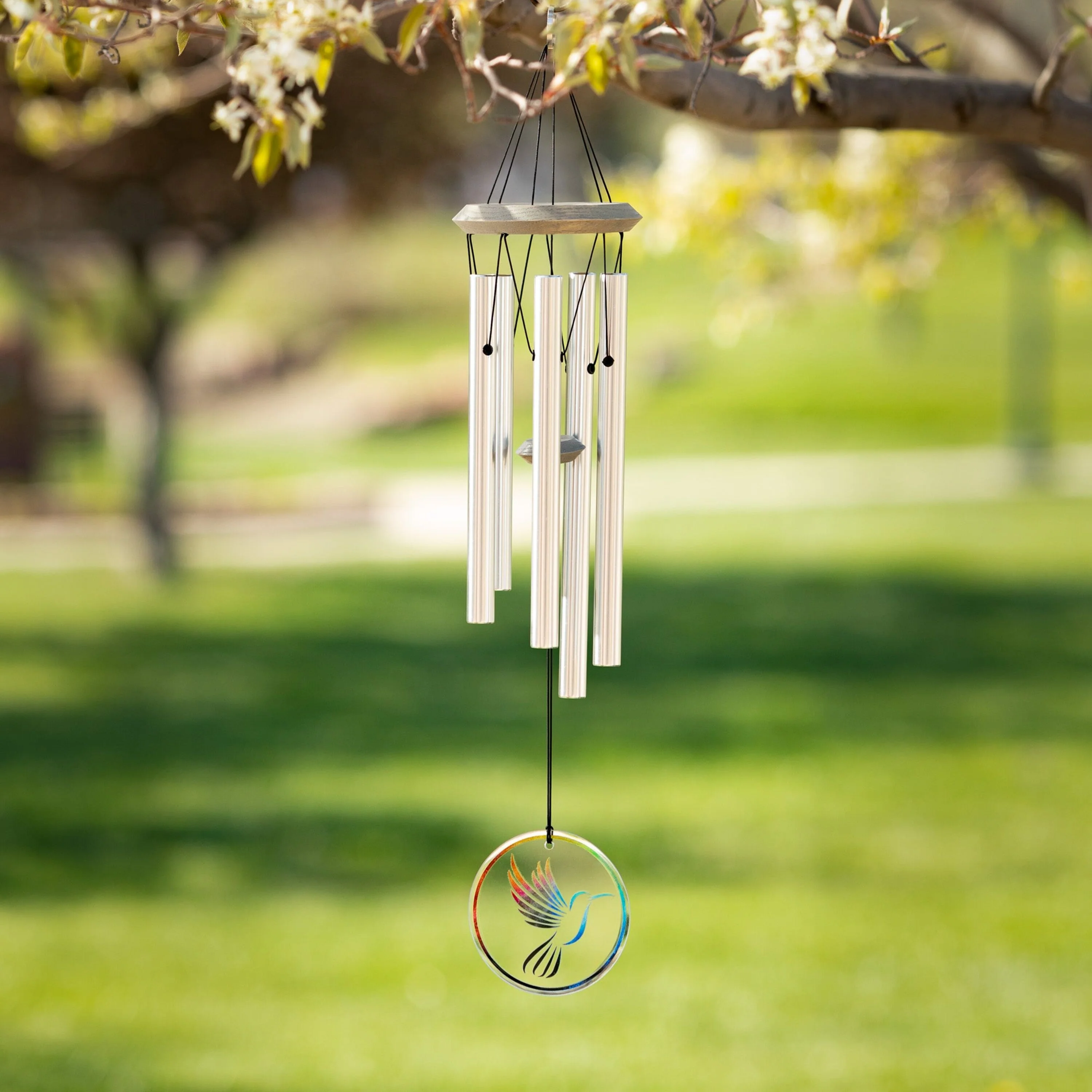 Habitats Chime - Glass, Hummingbird - Image 4