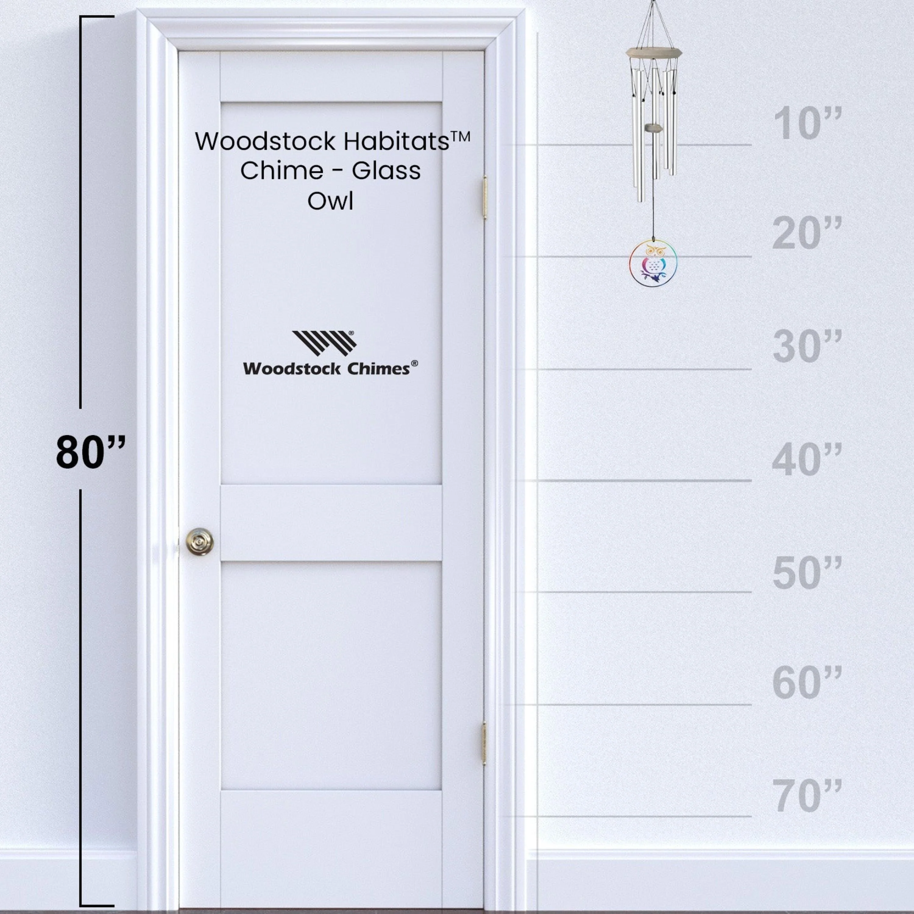 Habitats Chime - Glass, Owl - Image 6