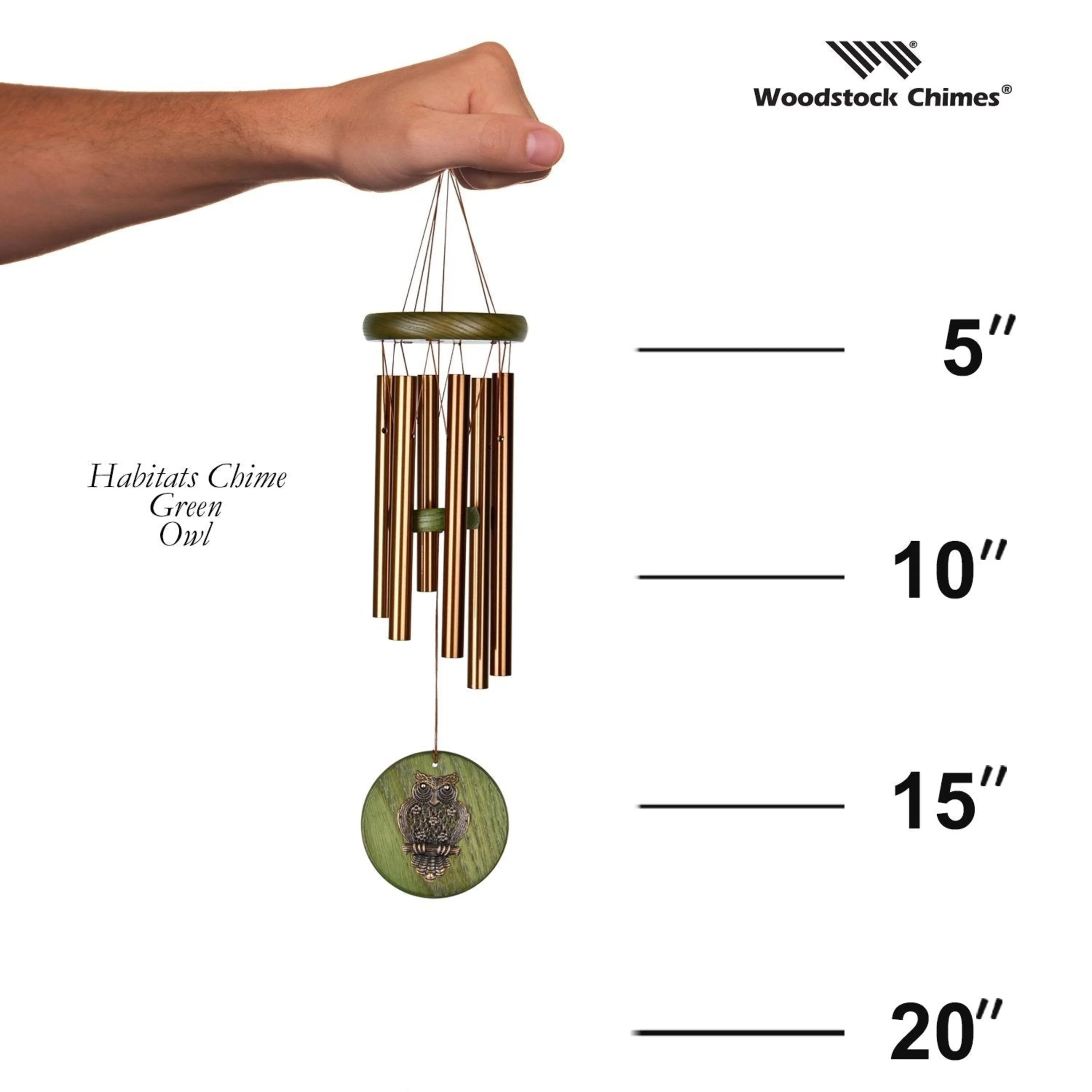 Habitats Chime - Green, Owl - Image 4