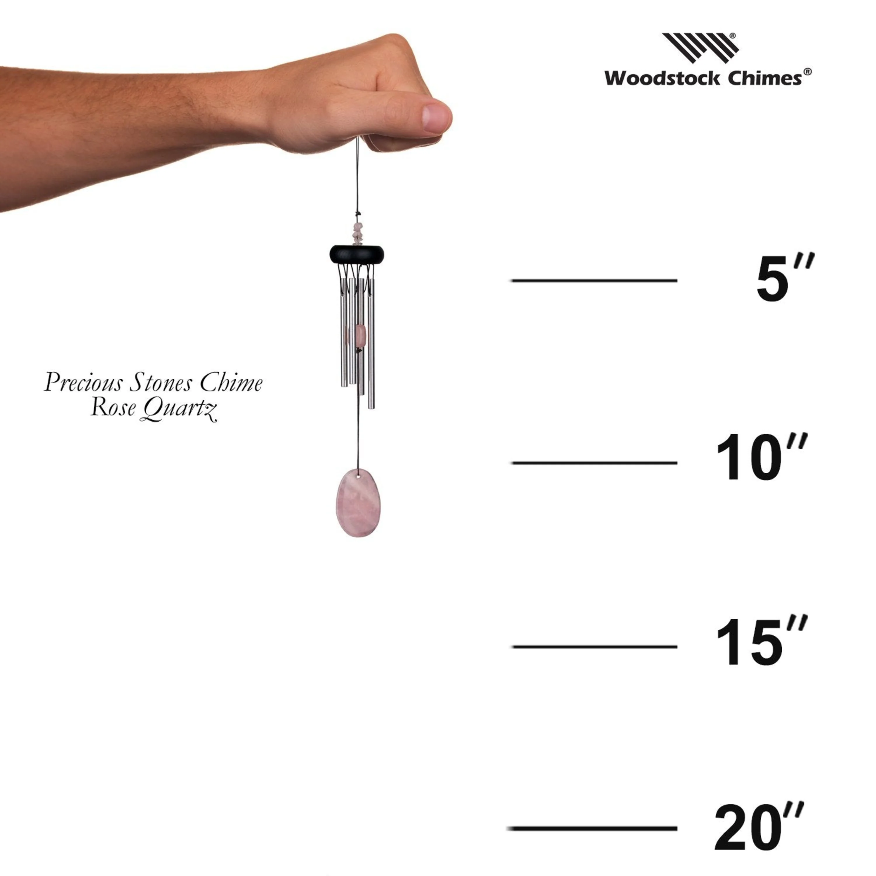 Precious Stones Chimes - Rose Quartz - Image 4