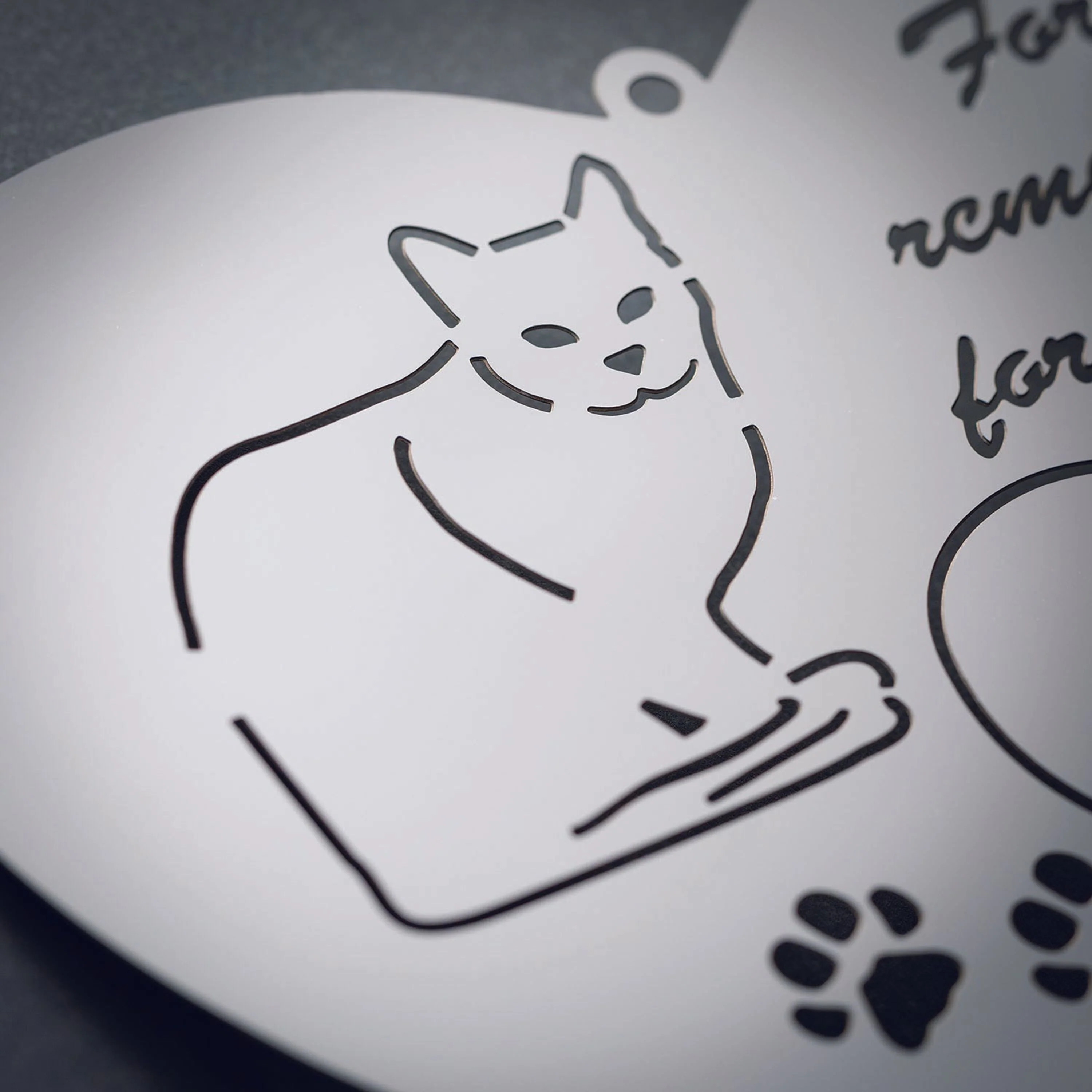 Chimes Remembrance Forever Heart Cat - Image 4