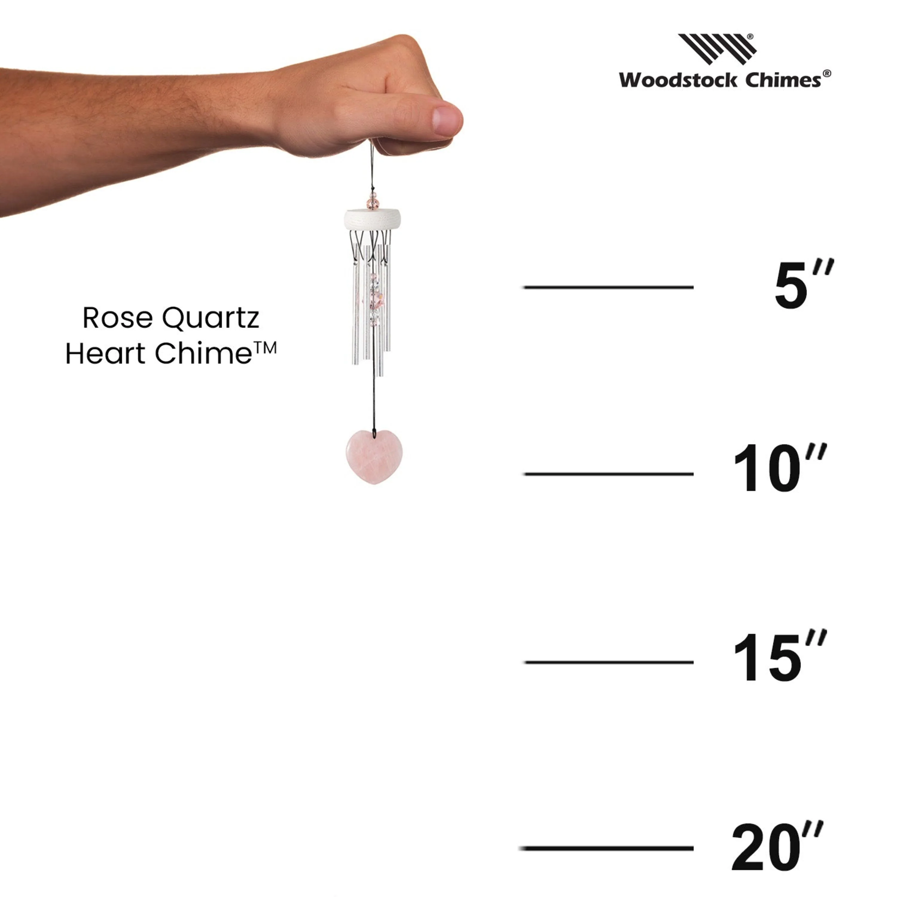 Rose Quartz Heart Chime - Image 5