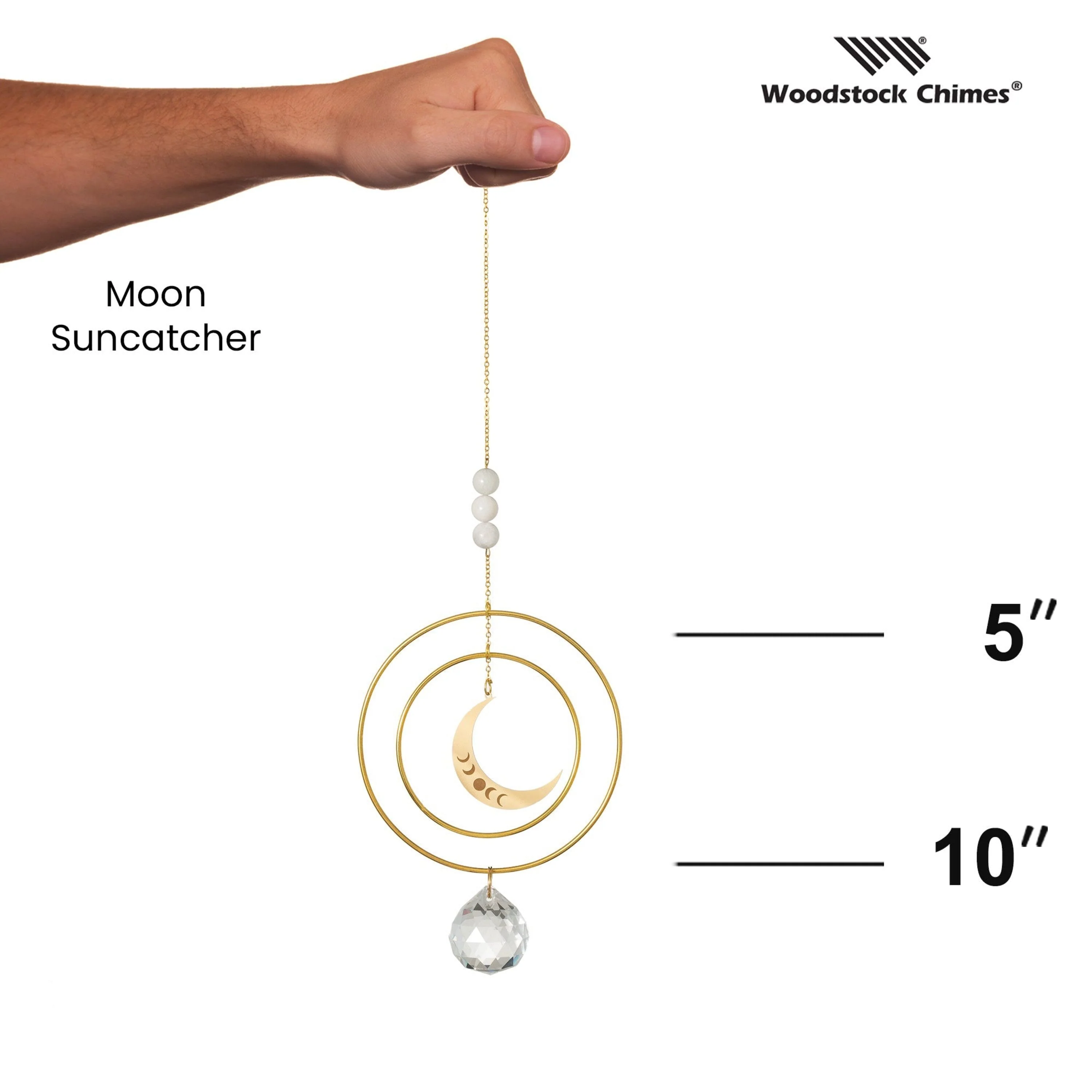 Suncatcher - Moon, White Stone - Image 5