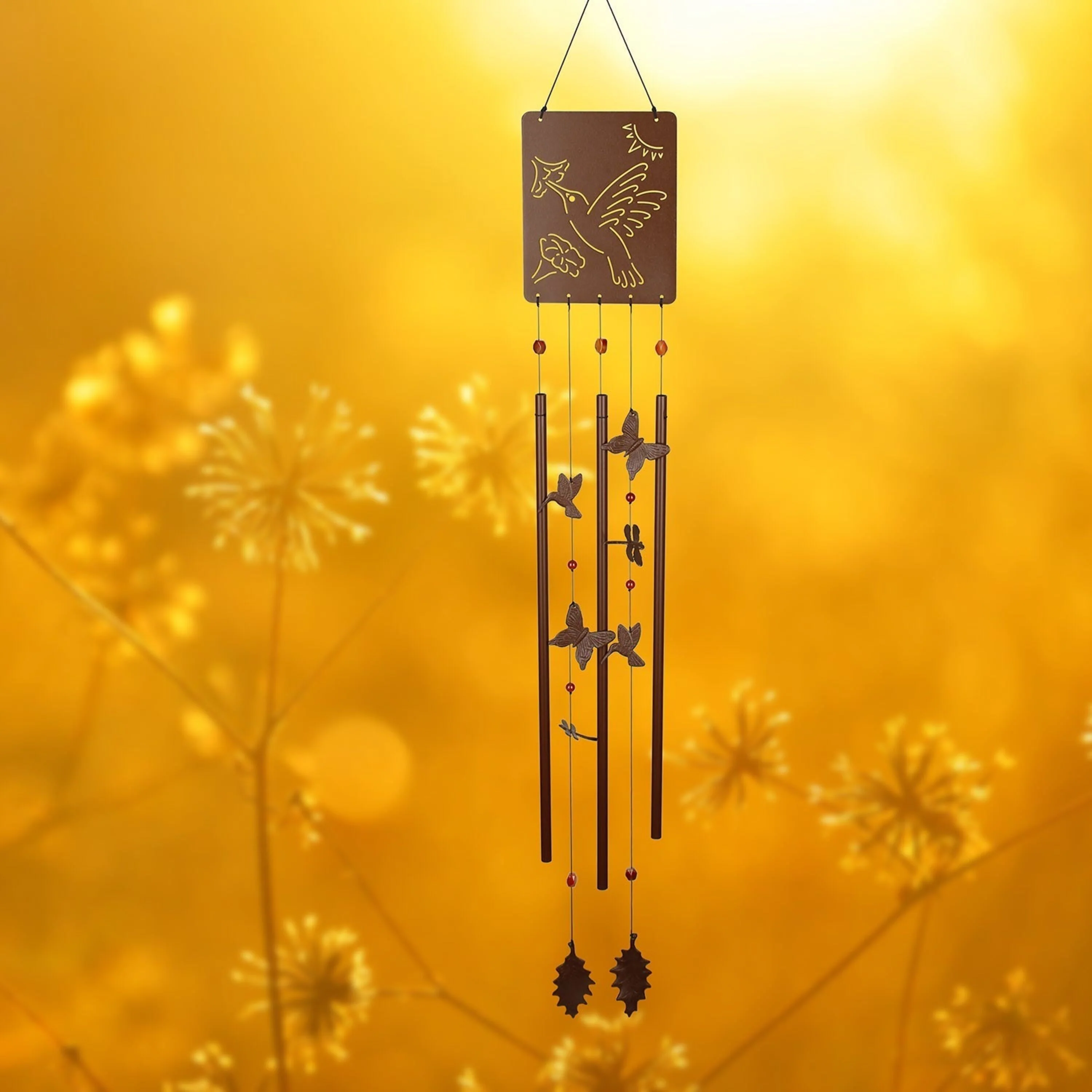 Victorian Garden Chime - Lg Hummingbird - Image 2